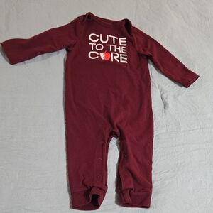 Cat & Jack Maroon Kids One Piece Footie